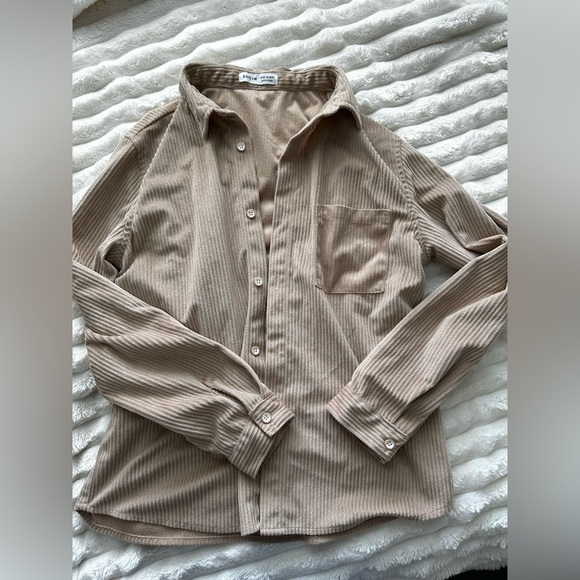 SHEIN Other - SHEIN 13-14 button down brown top